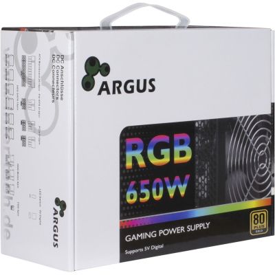 3. Zasilacz Inter-Tech Argus RGB-650W CM II
