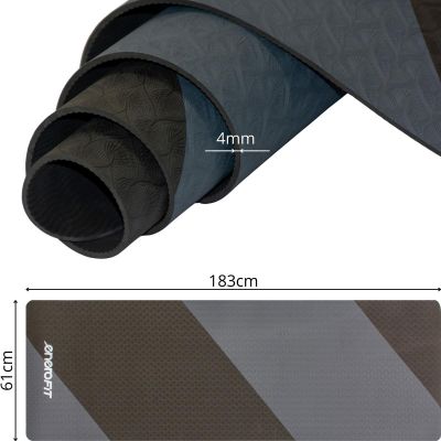 12. MATA DO JOGI I FITNESS TPE ANTYPOŚLIZGOWA SZARO-CZARNA ENERO FIT