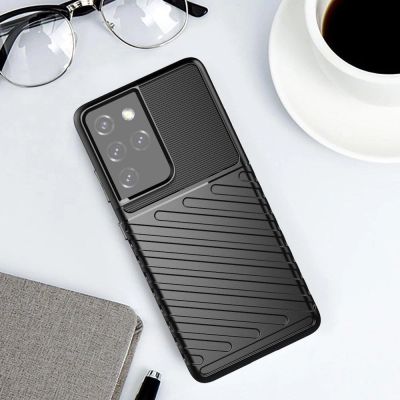 9. Thunder Case etui Samsung Galaxy S23 Ultra silikonowy pancerny pokrowiec niebieskie