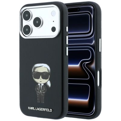 2. Etui Karl Lagerfeld Smooth Ikonik Sketch MagSafe do iPhone 18 Pro / 17 Pro - czarne