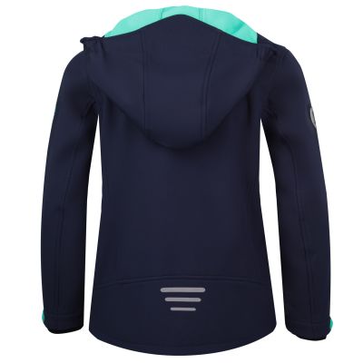 2. Kurtka softshell dla dziewczynki TrollKids Girls Trollfjord Jacket navy/mint granatowa (175-132)