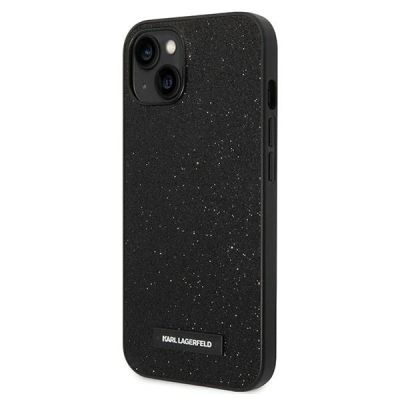 2. Etui Karl Lagerfeld Glitter Plaque Logo na iPhone 14 Plus - czarne