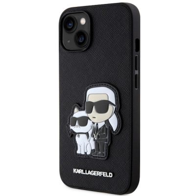 2. Etui Karl Lagerfeld Saffiano Karl & Choupette na iPhone 13 / 14 / 15 - czarne