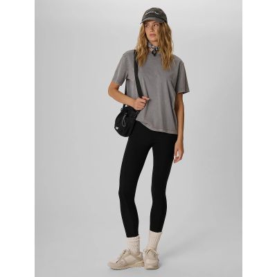 5. T-shirt loose z nadrukiem damski 4F 4FKAW26TTSHF4506-26S