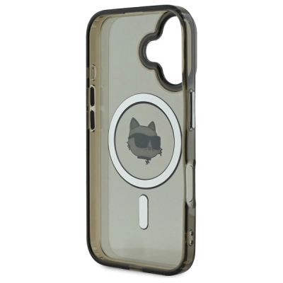 7. Etui Karl Lagerfeld IML Metal Choupette Head MagSafe na iPhone 16 Plus - czarne