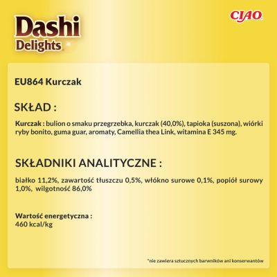 8. INABA Dashi Delights Kurczak - Przysmak dla kotów - 70g