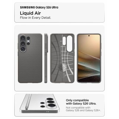 6. Etui Spigen Liquid Air na Samsung Galaxy S26 Ultra - szare