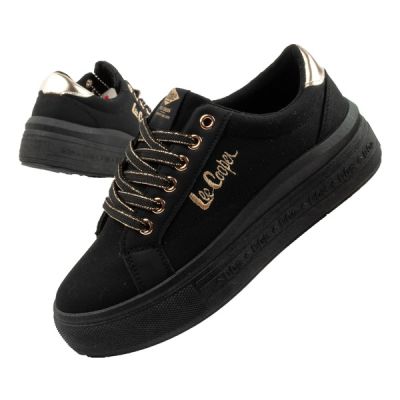 Lee Cooper buty sportowe damskie trampki modne czarne wygodne