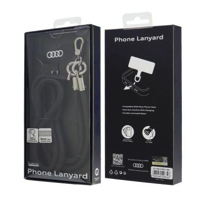3. Smycz Audi Crossbody uniwersalna 120cm x 6mm - czarna
