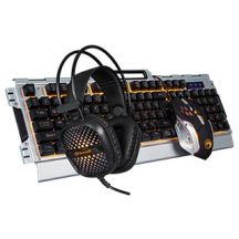 Marvo CM303 klawiatura Dołączona myszka Gaming USB Czarny, Srebrny