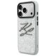 2. Etui Karl Lagerfeld IML Glitter KL Diamond Logo na iPhone 17 Pro - srebrne