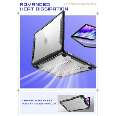 3. Etui Supcase Unicorn Beetle Pro na MacBook Neo 13" 2026 - przezroczysto-czarne