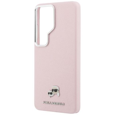 6. Etui Karl Lagerfeld Saffiano KC Metal Logo MagSafe na Samsung Galaxy S26 Ultra - różowe