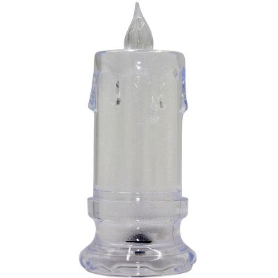 3. ŚWIECA DEKORACYJNA 5x11CM ZDOBIONA LED