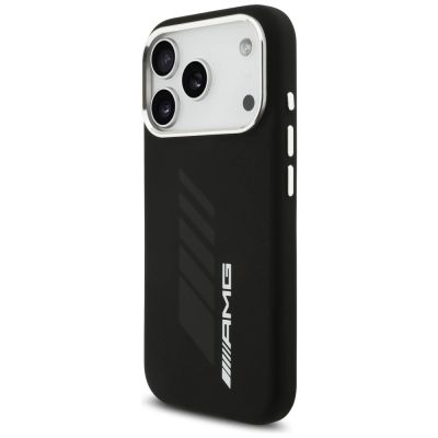 2. Etui AMG Silicone Oversize Rhombs MagSafe na iPhone 17 Pro - czarne