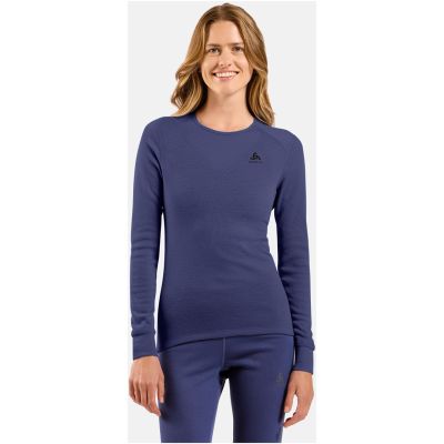 2. Bielizna termoaktywna z długim rękawem Odlo BL TOP crew neck l/s ACTIVE WARM roz. M Niebieska