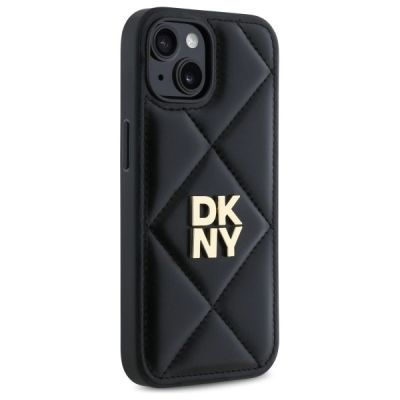 4. Etui DKNY Quilted Stack Logo na iPhone 14 - czarne