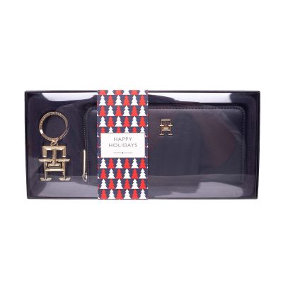7. Portfel damski Tommy Hilfiger Iconic GP Wallet Keyfob z brelokiem na prezent - AW0AW14004-DW6