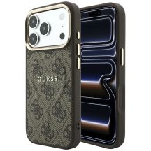 Etui Guess Embossed 4G Classic MagSafe na iPhone 17 Pro Max / 18 Pro Max - brązowe