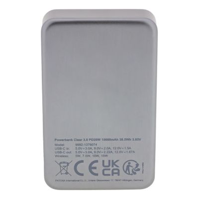 6. PATONA Premium Powerbank Clear 3.0 PD20W 10.000mAh MagSafe z ładowaniem bezprzewodowym