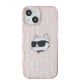 3. Etui Karl Lagerfeld IML Choupette Head & Monogram na iPhone 14 / 15 / 13 - różowe