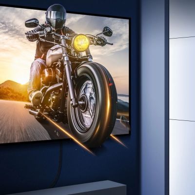 9. Baseus kabel HDMI 2.1 8K 60 Hz 48 Gbps / 4K 120 Hz / 2K 144 Hz 3D eARC QMS Dynamic HDR VRR ALLM 3 m czarny (CAKGQ-L01)