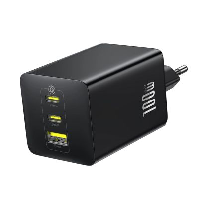3. Ładowarka sieciowa Baseus EnerFill FE11 100W 2 x USB-C + USB-A - czarna