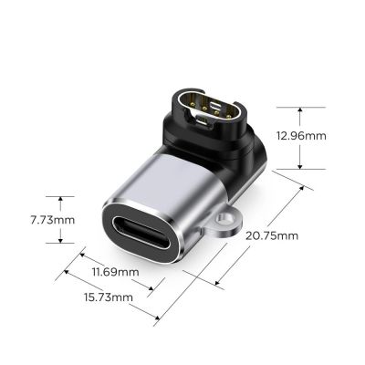 4. Adapter kątowy Tech-Protect Ultraboost USB-C do zegarka Garmin - szary
