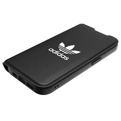 7. Etui Adidas OR Booklet Case BASIC na iPhone 14 Pro - czarno-białe