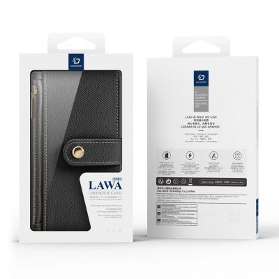 12. Etui skórzane Dux Ducis Lawa na iPhone 16 Pro Max - czarne