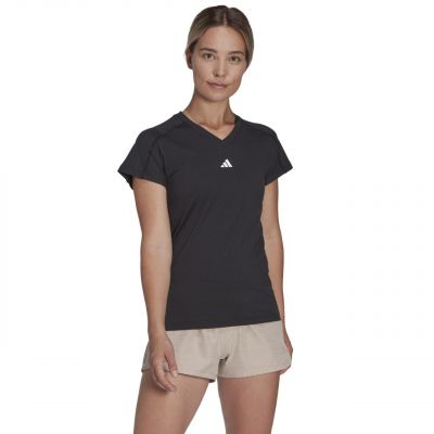 4. Koszulka adidas Aeroready Train Essentials Minimal Branding V-Neck Tee W HN5543
