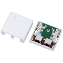 ALANTEC Gniazdo natynkowe STP kat.5e 2xRJ45 GN004 (kolor biały)