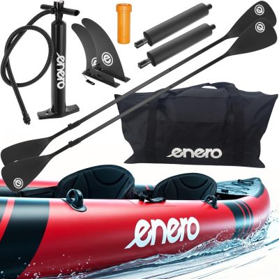 61. KAJAK 2-OSOBOWY SET 385x96x42CM LAMINOWANY PVC 200KG ENERO