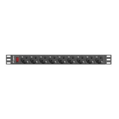2. LANBERG LISTWA ZASILAJĄCA RACK 19" PDU 1U, 16A, 9X SHUKO, 3M PDU-09F-0300-BK