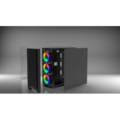 8. Inca EMG-17XB zabezpieczenia & uchwyty komputerów Midi Tower Czarny