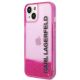 2. Etui Karl Lagerfeld Liquid Glitter Elong na iPhone 14 Plus - różowe