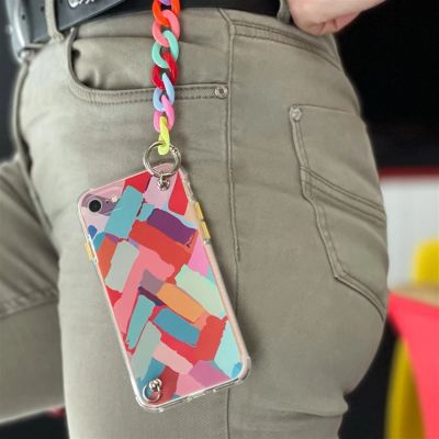 5. Color Chain Case żelowe elastyczne etui z łańcuchem łańcuszkiem zawieszką do Xiaomi Redmi 10 wielokolorowy (3)