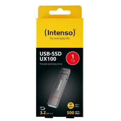 5. Intenso 3850460 Zewnętrzny dysk SSD 1 TB USB Type-A / USB Type-C 3.2 Gen 1 (3.1 Gen 1) Antracyt