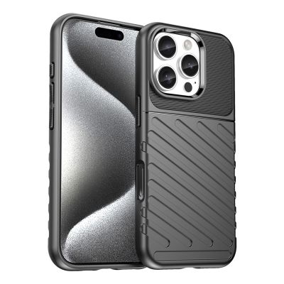 Etui Thunder Case na iPhone 16e / 17e silikonowy pancerny pokrowiec - czarne