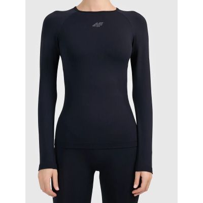 Bezszwowa bielizna narciarska, termoaktywna, z wykończeniem szybkoschnącym - longsleeve damski 4F 4FWAW26USEAF326-20S