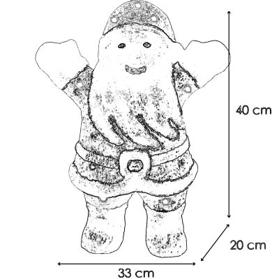 3. FIGURKA DEKORACYJNA MIKOŁAJ 50LED WYS: 40CM ACRYL