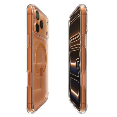 6. Etui Spigen Ultra Hybrid MagSafe na iPhone 17 Pro Max - przezroczysto-pomarańczowe