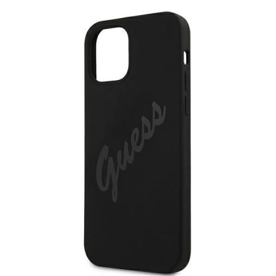 6. Etui Guess Script Vintage na iPhone 12 Pro Max - czarne