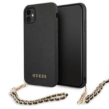Etui Guess Saffiano Chain na iPhone 11 6,1" / Xr - czarne