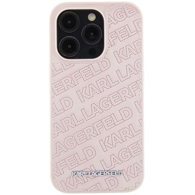 3. Etui Karl Lagerfeld Quilted K Pattern na iPhone 15 Pro Max - różowe