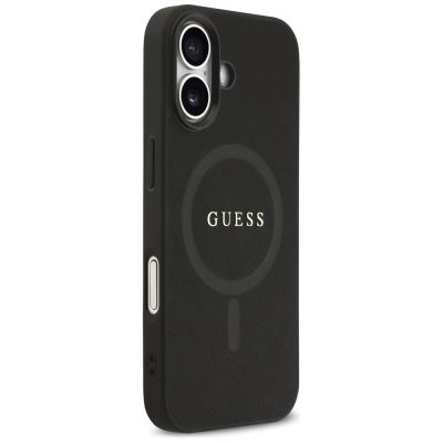 4. Etui Guess Saffiano Classic Logo MagSafe na iPhone 17 - czarne