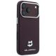 4. Etui Karl Lagerfeld Grained Choupette Head Metal MagSafe na iPhone 17 Pro / 18 Pro - burgundowe
