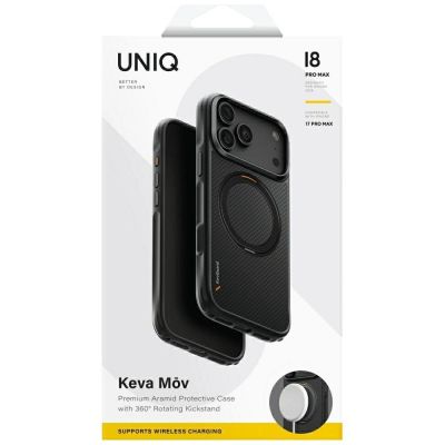 15. Etui UNIQ Keva Mov Magclick Charging na iPhone 18 Pro Max / 17 Pro Max - czarne