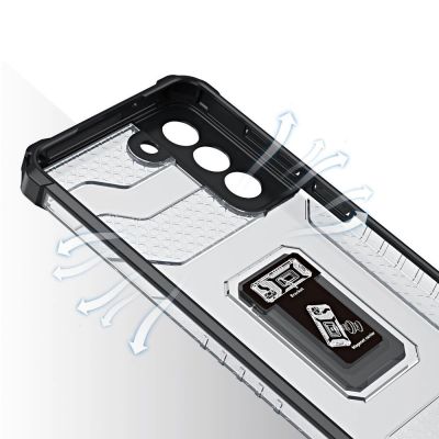 5. Crystal Ring Case pancerne hybrydowe etui pokrowiec + magnetyczny uchwyt Samsung Galaxy S22+ (S22 Plus) zielony