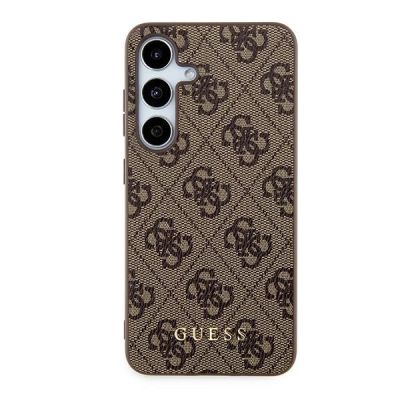 3. Etui Guess 4G Metal Gold Logo na Samsung Galaxy S24 - brązowe